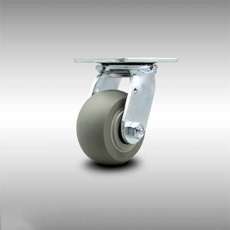 Service Caster 4 Inch SS Thermoplastic Rubber Wheel Swivel Caster with Ball Bearing SCC SCC-SS30S420-TPRBD